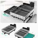 SUNLY Large Dish Drying Rack, Expandable Dish Racks for Kitchen Counter, Space Saving 304 Stainless Steel Drying Rack Kitchen, Extra Large Drainer with Multifunctional Flip Up Pegs, Black