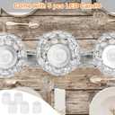 Silver Crystal Candle Holders Decorative Arch Candelabra 3-Arm Candlesticks Holder & 2 Glass Holders Table Centerpiece, Wedding, Party, Anniversary, Size: 3-arm arched (2 pcs)