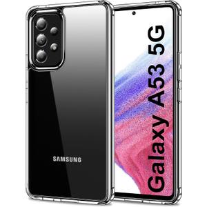 HOOMIL Case for Samsung Galaxy A53 5G, Non-Yellowing, Drop Protection, Anti-Scratch, Transparent Hard Back and Soft Edge Phone Cover - Crystal Clear
