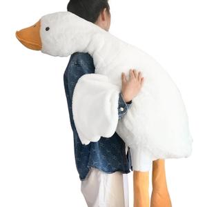 Haengbuk-Goose Stuffed Animal, 62.9in/160cm Giant Sleeping Hugging Pillow, Soft White Swan Plush Toy, Gift for Kids, Friends or Family