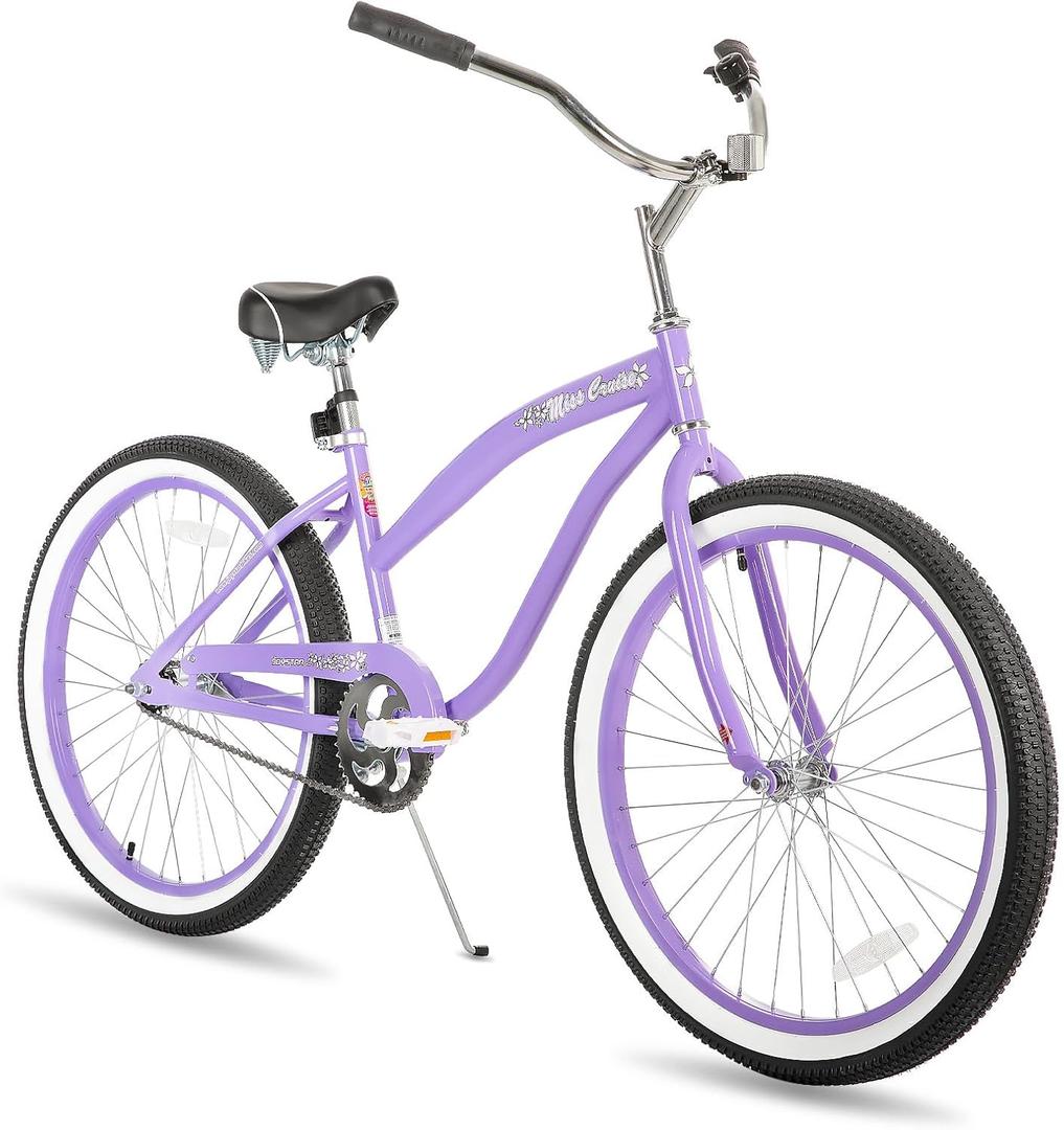 JOYSTAR 20" 24" 26" Beach Cruiser Bike for Girls, Boys, Mens and Womens, Single Speed Kids Cruiser Bikes with Coaster Brake, Multiple Colors
