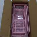 5 Pack Shower Caddy Organizer Rack Shelf for Inside Shower, Adhesive Bathroom Wall Storage Basket Rustproof Stainless Steel Shampoo Holder, Girly Bathroom Accessory Decor Set, Pink