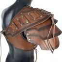 Medieval Renaissance Knight Leather Shoulder Armor Viking Pauldrons for Men Women Cosplay Costume