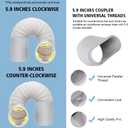 Portable Air conditioner Window Kit, Adjustable Vertical/Horizontal Sliding Window Kit Plate for Unit, AC Window Vent Seal Suitable for 5.9 AC Exhaust Hose
