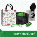 30 Amp Generator Cord 75FT and Power Inlet Box, Pre-Drilled 30 Amp Generator Inlet Box with Cord, NEMA L14-30P to L14-30R Generator Cord Waterproof Combo Kit, ETL Listed