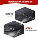 for Mustang Door Armrest Panel Trim Cover Fit for Ford Mustang 2015 up Black Carbon Fiber Interior Accessories 2pcs
