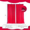 2 Panels Red Backdrop Curtain, 10 x 7 Feet Polyester Background Curtains for Parties, Weddings, Baby Showers, Halloween, Christmas, Birthday Party Photoshoot Backdrop Curtains Decorations