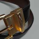 Lavemi Mens Belt Reversible 100% Italian Leather Dress Casual,One Reverse for 2 Colors,Trim to Fit (Adjustable from 26" to 34" Waist, Style9)