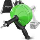 MEISTERFAKTUR drain snake [50FT] - with drill attachment - Ideal plumbing snake for sink and drain unblocking - Solid drain auger for real DYIs! (50 FT - 1/4 inch)