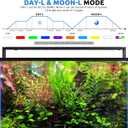 SEAOURA 24/7 LED Aquarium Light for 48-54 Inch Fish Tank, Fish Tank Light for Plants, Auto On Off with Timer, 9 Colors, Adjustable Brightness, Daylight & Moonlight, DIY and Nature Weather Mode