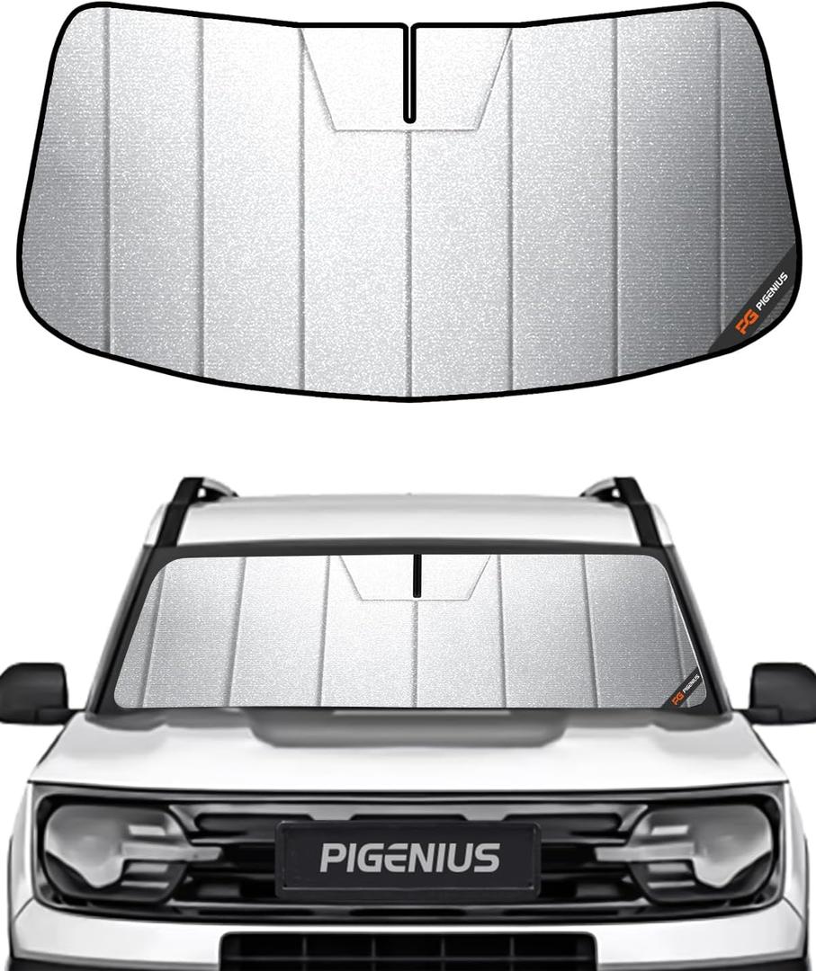 Windshield Sunshade for Ford Bronco Sport 2021-2025 Front Window Sun Shade - HyperShield (Flash Silver(HyperShield))