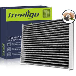 Treeligo CF12002 Cabin Air Filter, Replacement for Kia Soul L4 1.6L 2014 2015 2016 2017 2018 2019 Soul EV 2015 2016 2017 2018 2019, w/Upgraded Coconut Shell Activated Charcoal
