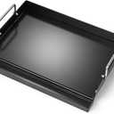 17 x 13 Inch Flat Top Cast Iron Griddle for Gas Grill Griddle