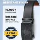 Zitahli Belt Men, Ratchet Belt Dress with 1 3/8" Premium Leather,Slide Belt with Easier Adjustable Automatic Buckle (Black)