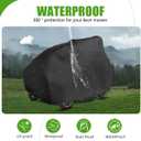 KISEER Outdoors Lawn Mower Cover Waterproof Heavy Duty 210D Polyester Oxford UV Protection Lawn Tractor Cover Fits Decks Up to 54" with Drawstring and Storage Bag