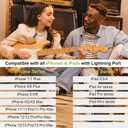 Wireless Lavalier Microphone Compatible with iPhone iPad, Phone Lapel Mic for YouTube Video Recording Interview Tiktok Vlog Live Streaming, 3 Levels Noise Reduction, Plug-in