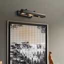 Picture Lights 18" Brass Picture Light 3-Light Gold Wall Sconce (Black, 18 in)