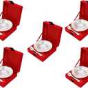 NOBILITY Bowl Spoon Set Dessert Dry Fruits Serving Diwali Christmas Eid Wedding Return Gift Items Friends Family Home Decoration Housewarming Corporate Gifts 5 Sets (Silver)