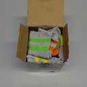 Comfoex Boys Crew Socks Half Cushioned Athletic Socks Cotton Calf Socks For Big Little Kids 6 Pairs (4-7 Years)