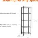 Amazon Basics 5-Shelf Tower Adjustable Storage Shelving Unit for Garage, Rust-Resistant Steel, 150 lbs Per Shelf, 16"W x 16"D x 54"H, Black