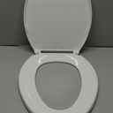 KOHLER 20454-0 Ridgewood Elongated Soft Close Toilet Seat, Quiet Close, Wood Toilet Seat, Home Essentials, White