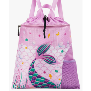 WAWSAM Gym Drawstring Backpack String Bag - 15” x 17” Sports Gym Bag for Kids Waterproof Swimming Beach Shopping Yoga Bag