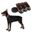 Boxxberk Dog Boots for Large Dogs,Waterproof Dog Booties for Winter Snow,Anti-Slip Dog Shoes Paw Protector with Reflective Strap for Hot Pavement,Hardwood Floor,Outdoor Hiking (Black, 2.75")