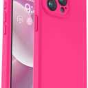 Vooii Compatible with iPhone 15 Pro Case, Upgrade Defender Liquid Silicone, [Enhanced Camera Protection] [Soft Anti-Scratch Microfiber Lining] Shockproof Phone Case iPhone 15 Pro 6.1 inch - Hot Pink