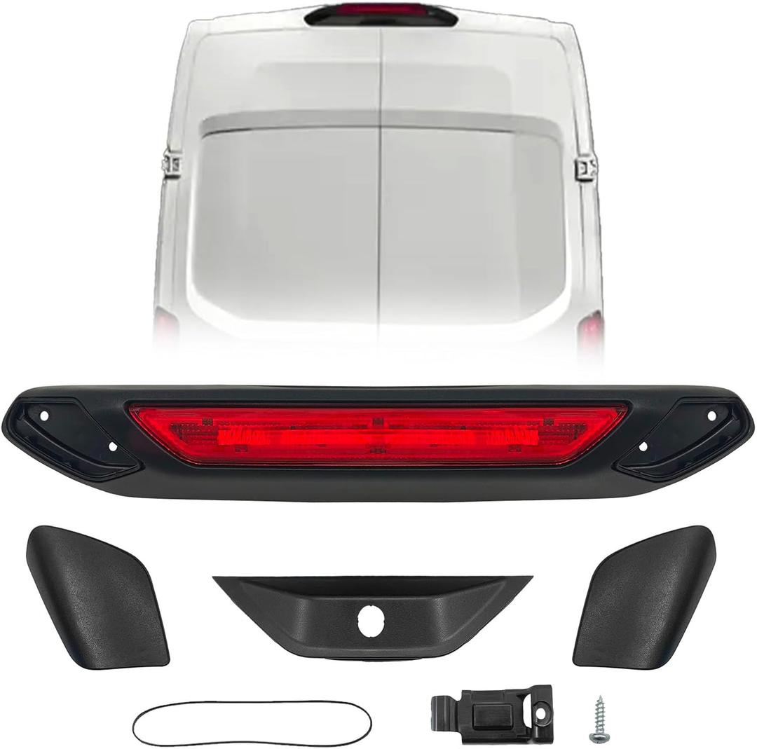 923-127 Third Brake Light LED 3rd Brake Light Center High Mount Stop Light Assembly Compatible with 2018 2019 Ford Transit 150, 250, 350, 350HD, Replace # JK4Z13A613AA, JK4Z13A613AD, JK4Z13A613AG