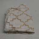 jinchan Linen Curtains Moroccan Trellis Print Taupe Curtains 2 Panels Rod Pocket Geometric Lattice Light Filtering Drapes Taupe on White, W50 x L84
