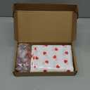 Patelai 8 Sets Valentine's Day Cloth Napkins with Red Heart Rings Set Reusable Cotton Fabric Love Cocktail Napkins Metal Heart Shape Rings Holders for Valentine's Day Wedding Dinner(Classic)