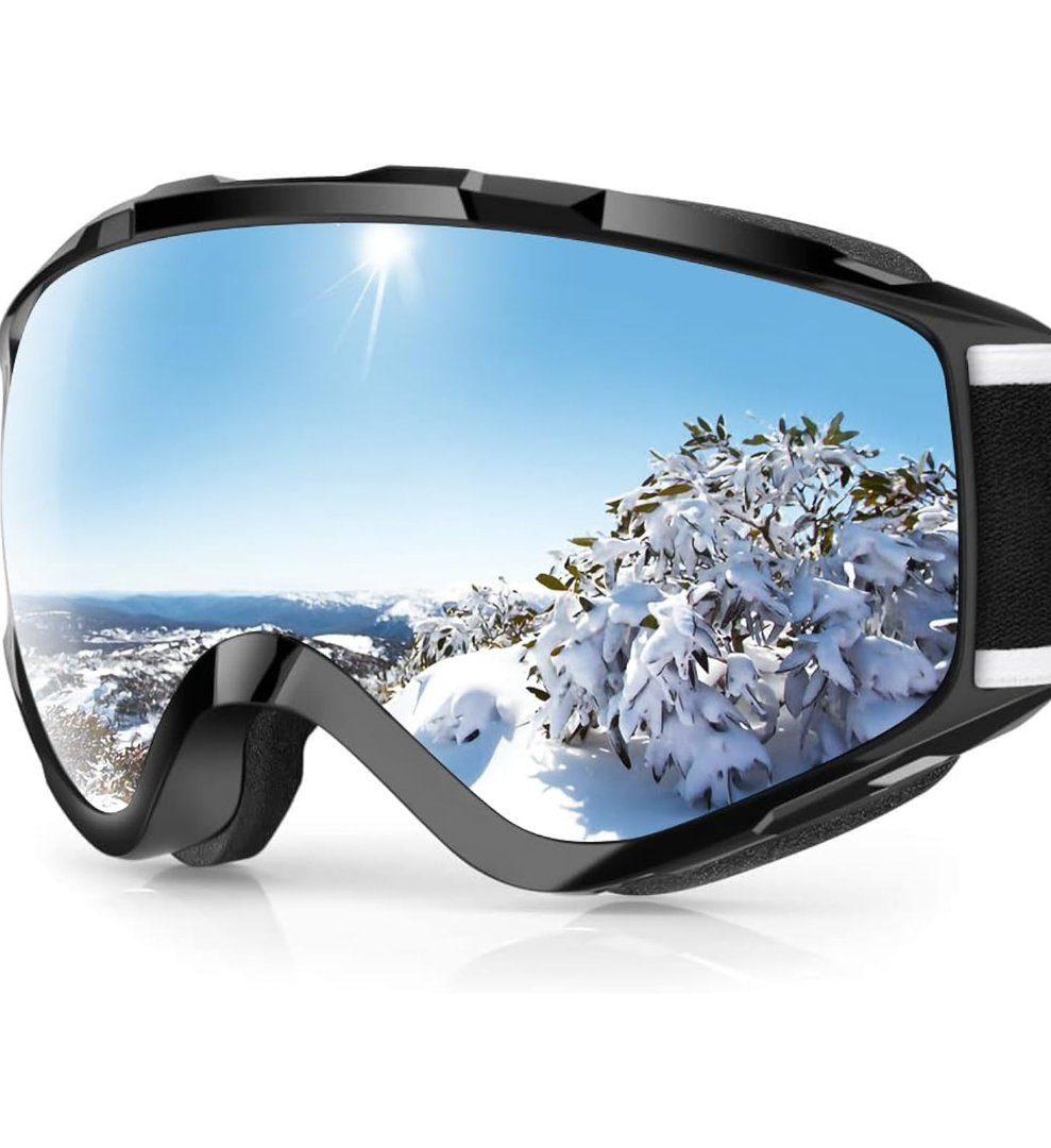 findway Ski Goggles OTG - Over Glasses Snow/Snowboard Goggles for Men, Women & Youth - 100% UV Protection