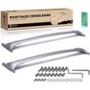 YHTAUTO Car Roof Rack Cross Bar Compatible with Infiniti QX50 2014-2017, EX37 2013, EX35 2010-2012 w/Raised Rails Fixed Point, 165 Lbs Aluminum Alloy Cargo Bar for Rooftop Tent Kayak Bike Luggage