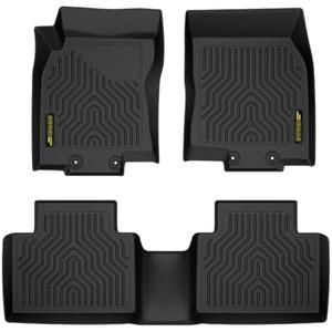PIT66 Floor Mats Cargo Liners Compatible with Nissan Rogue 2014-2020 (No Rogue Sport or Select Models), (Heavy Duty) 3-Piece Premium All Weather Automotive TPE Liners alfombras para carro