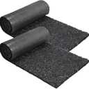 Sekcen 2 Pack Rubber Mulch Roll Mat for Landscaping Recycled Rubber Walkway Black Permanent Mulch Pathway Playground 8' x 2' 