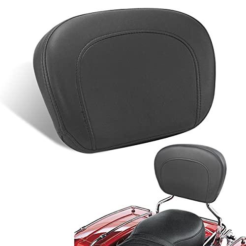 WOWTK Black Passenger Backrest Pad, Sissy Bar Pad for Harley Touring Electra Glide/Road Glide/Road King/Street Glide/Trike Freewheeler FLRT Models, for Standard Height/Tall Touring sissy bar uprights