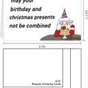 2 x Funny Christmas Birthday Card for Him Her, Hilarious Santa December Birthday Card for Boys Girls Friend Family, Humorous Xmas Holiday Birthday Cards for Men Women (#7)