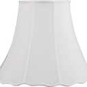 Aspen Creative 34005 Transitional Scallop Bell Shape Spider Construction Lamp Shade in White, 20" wide (10" x 20" x 15 3/4")