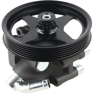 Power Steering Pump 20-386 with Pulley for 2009 F-150 4.6L, for 2009 F-150 5.4L, for 2009 Lobo 4.6L, for 2009 Lobo 5.4L Power Assist Pump Replacement Part # 20386 9L3Z3A674B