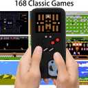 Gameboy Case for iPhone 15 Pro, Retro 168 Classic Games, Anti-Scratch Shockproof Phone Cover, Black