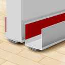 Weather Stripping Door Seal, 39 Length Cuttable Door Draft Stopper, Strong Adhesive Door Sweep for Exterior and Interior Doors (2, White)