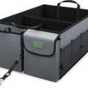 DRIVE - Car Trunk Organizer - Collapsible, Multi-Compartment Automotive SUV Car Organizer for Storage w/Adjustable Straps - Truck & Car Accessories for Women and Men - Grey 