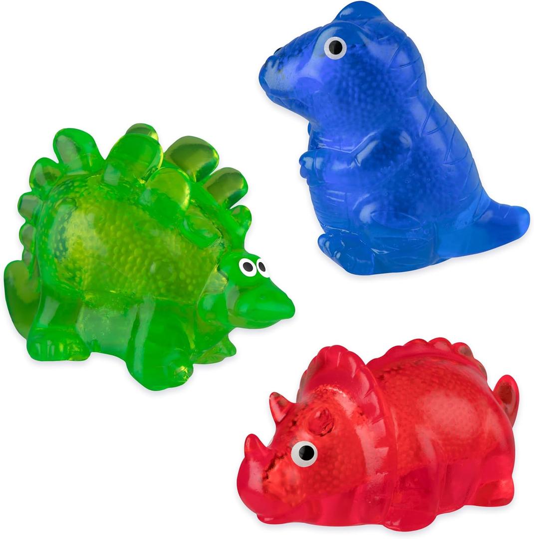 ORB Curiosities Squishy Dinosaurs Jelly Friends 3 Pack - Squishy, Crunchy Stuffed TABA Dinosaur Squishy Toys - Fun Dinosaur Fidget Toys, Great for Stress Relief - Jelly Squishies for Kids and Adults