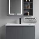 Hand Wash Only Sign 2 Pack, 9"x3", Strong Self-Adhesive Modern Design Wall Decor, Wall or Door Sign, Metal aluminum, Silver