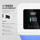 GAOY Cordless UV LED Nail Lamp for Gel Nails, Rechargeable UV Light, Professional Nail Dryer with 4 Timers, Automatic Sensor and Sensitive Mode for Fast Curing, White