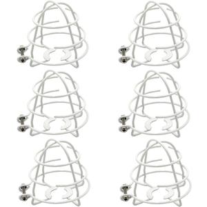 (6 Pack) 1/2" Fire Sprinkler Head Cage Guard Protector Fire Extinguishing System Sprinkler Bracket White