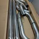 3 Inch Universal T304 Stainless Steel Exhaust Pipe Tubing Kit 16 Gauge Custom Straight U Bend 45 & 90 Degree Mandrel 8PCS