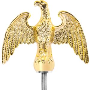 Eagle Flag Pole Ball Topper Ornament - Aluminum Alloy Eagle Finial-1/2-13UNC Threading Fit 20/25/30Ft Telescoping/Sectional Flagpoles Outside House (7" Gold Eagle)