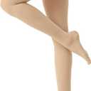 Thigh High Compression Stockings for Women and Men, 20-30 mmHg Medical Compression Socks, Closed Toe, Dot Top, Graduated Support Hoses for Leg Fatigue, Varicose Veins, Swelling (Medium, Beige)