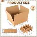 Menkxi 16 Pack Moving Boxes with Divider Kits, 13 x 13 x 4 Inch